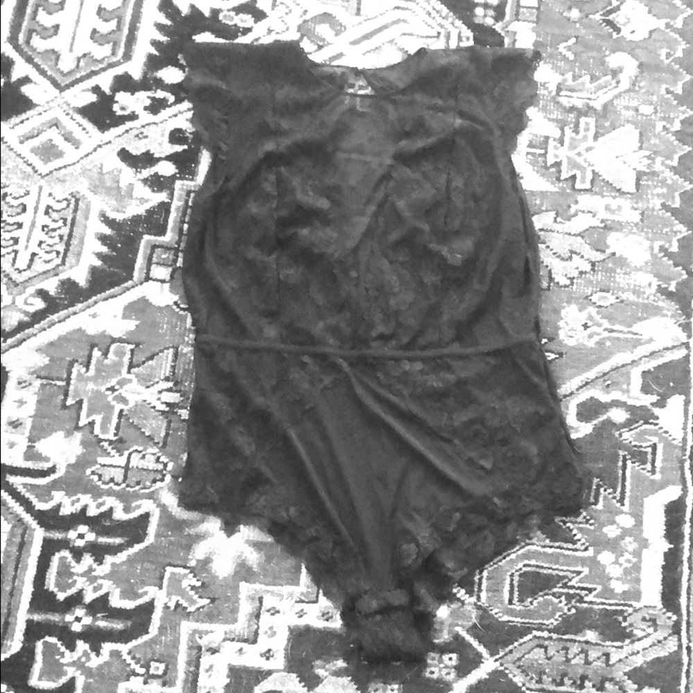 Black lace bodysuit H+M